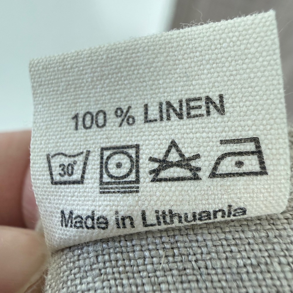 Not Perfect Linen Oat Milk Beige Athens Drawstring Linen Pants Size Medium‎ - Picture 13 of 13